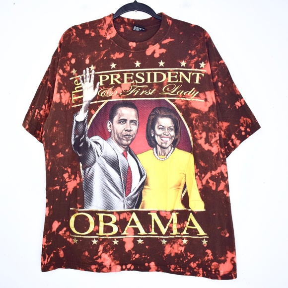 Handmade Other - *Tie Dye* Bleach Barack +Michelle Obama T Shirt